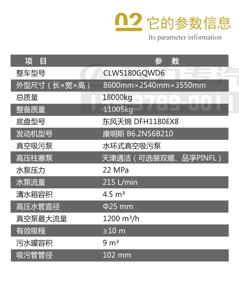 东风天锦清洗吸污两用车（新款）(图4)